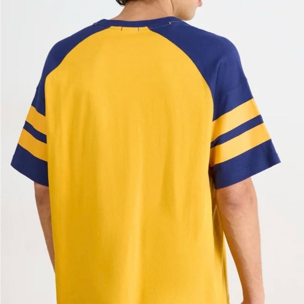 Champion Yellow and Blue Short Sleeve Tee